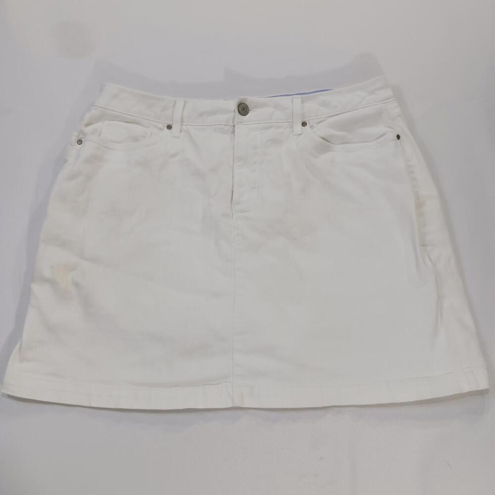 croft & barrow White Denim Skirt